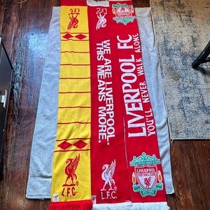 three liverpool football club scarves